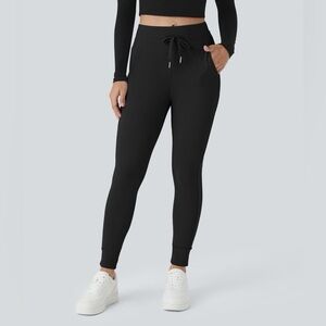 SoftlyZero™ Plush High Waisted Drawstring Pocket Plain Full Length